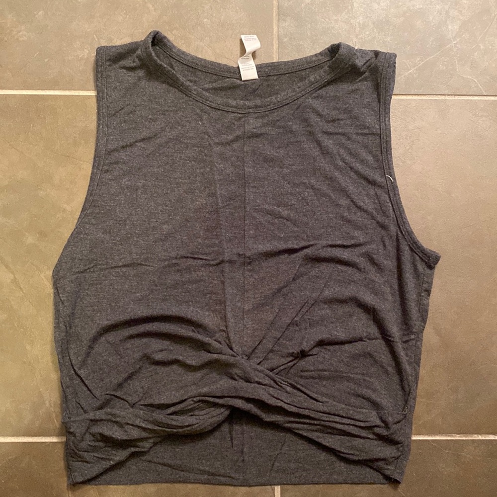Alo yoga Charcoal grey crop tank